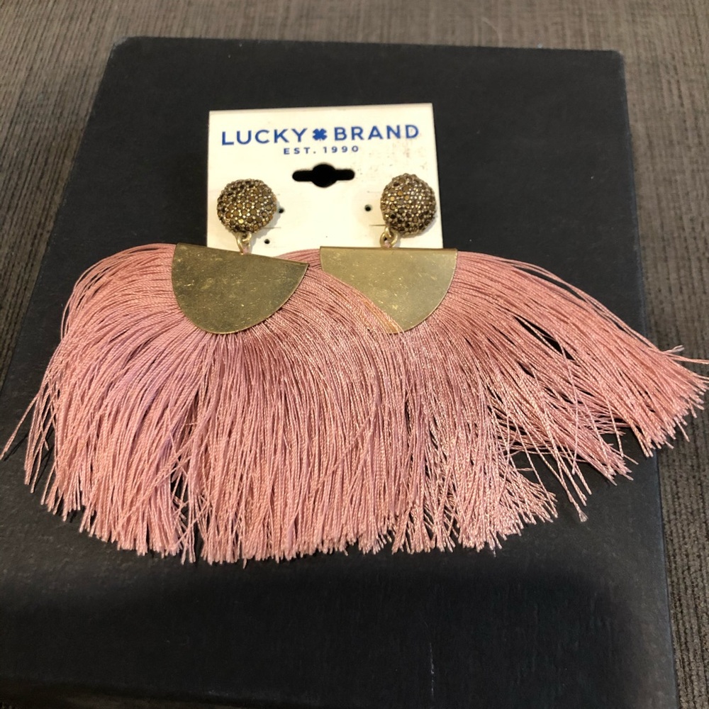 Lucky brand dusty rose earrings